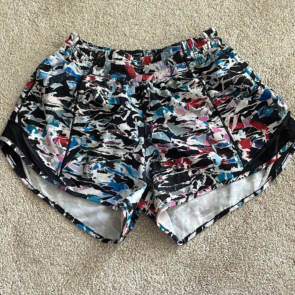 Lululemon Hotty Hot short 4in, low rise. Gently worn, Size 4.